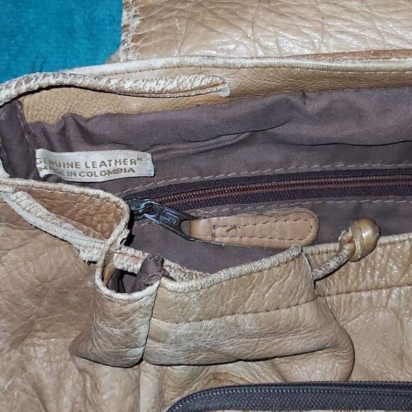Vintage Leather Backpack Made in Columbia main image 4
